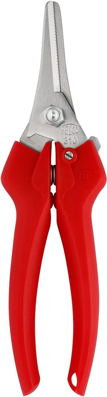 Felco F310 Pruning Snips – 7.3" Lightweight Garden Clippers for Fine Trimming & Harvesting | Pruning Shears for Gardening | Garden Snips and Pruners with Forged Aluminum Handles, Precision Tip