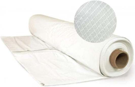 Farm Plastic Supply - String Reinforced 4 Year UV Resistant 10 mil White Greenhouse Plastic Sheeting - 4 Year UV Resistant Polyethylene Greenhouse Film, Hoop House Green House Cover (40' x 20')