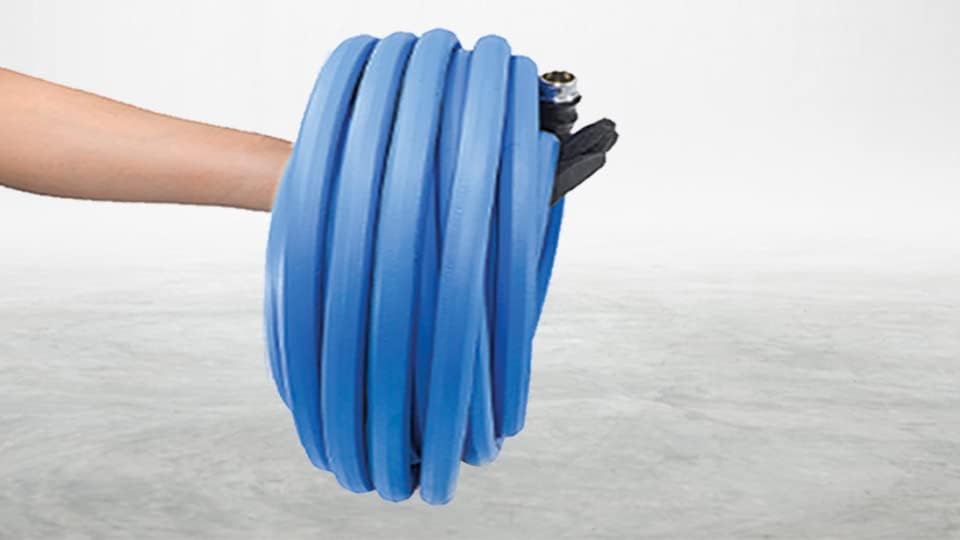 BluSeal Hot/Cold Water Rubber Garden Hose, 100% Rubber, Ultra-Light, Super Strong, 500 PSI, 50F to 190F Degrees, High Strength Polyester Braided (1" x 25')