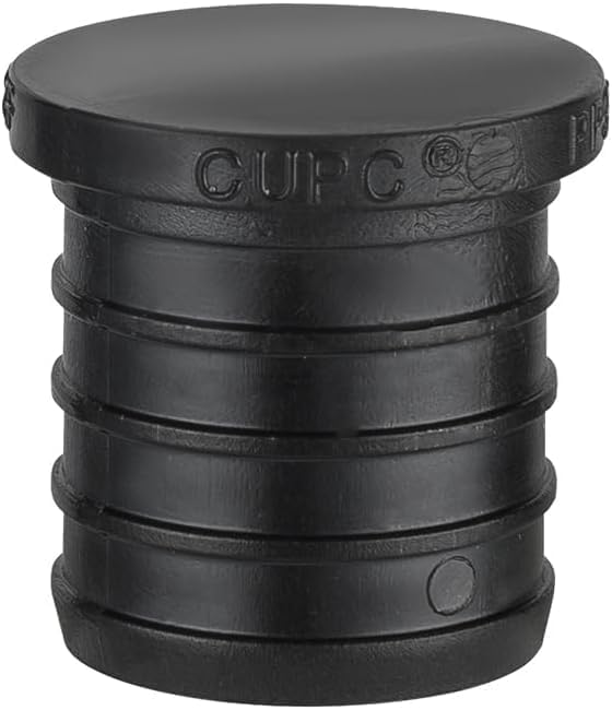 50-Pack EFIELD Pex Fittings Poly PPSU Barb Crimp 1-inch Plug (End Cap) For Pex Tubing, ASTM F2159