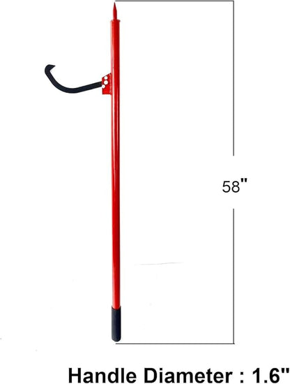 Steel Log Peavey 58" Handle Log Peavey Tool - Logger Peavy Hook Log Roller Tool max 19 Inch Opening Felling Log Roller Tool