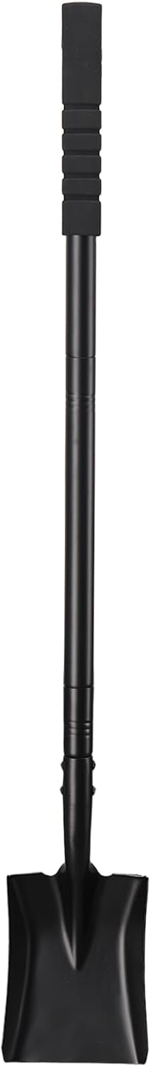 Small Square Shovel 43.3Inches Small Shovel with Metal Handle Garden Tool for Camping Farming Gardening Digging, Black