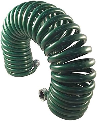 Flexon 1/2" x 25ft Coil Garden Hose – Compact, Kink-Resistant, Lightweight, Space-Saving Design, Durable and Weather-Resistant Watering Hose for Small Yards and Gardening (Pack of 12)