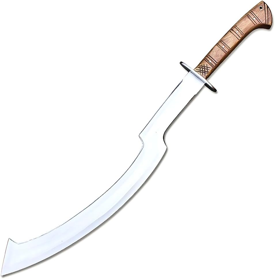 Custom Handmade Stainless Steel Khopesh Sword - Ancient Egyptian Sword with Pure Black Leather Sheath, Best Gift | Collector Choice
