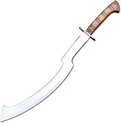 Custom Handmade Stainless Steel Khopesh Sword - Ancient Egyptian Sword with Pure Black Leather Sheath, Best Gift | Collector Choice