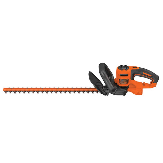 BLACK+DECKER 22" Electric Hedge Trimmer, Lightweight 4.0 Amp Corded Dual Action Shrub Trimmer, Full