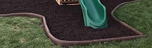 Playsafer 4' Flexible Interlocking Rubber Edging for Playgrounds (20 Pack, Terra Cotta)