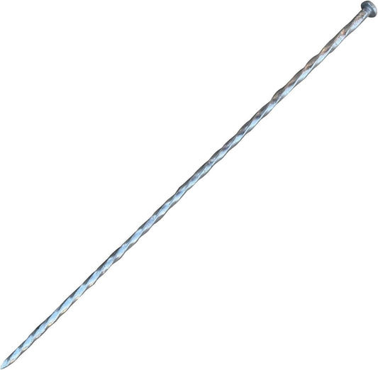 Sandbaggy 18" Heavy Duty Galvanized Artificial Turf Stakes - Spiral Landscape Nails - Ground Spikes/Pins, Synthetic Grass, Lawn, Edging, Weed Barrier Fabric (18 inch - Ultra Heavy Duty, 25, Count)