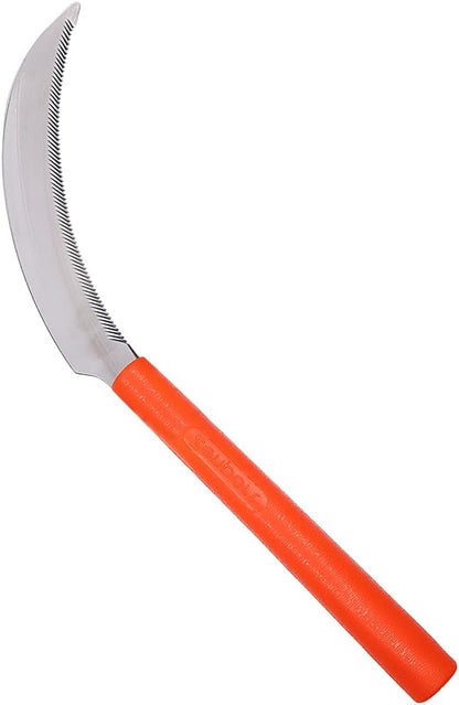 Zenport K208P Harvest Sickle with Plastic Handle, Light Serration, 6.5-Inch Stainless Steel Blade, Orange (3)