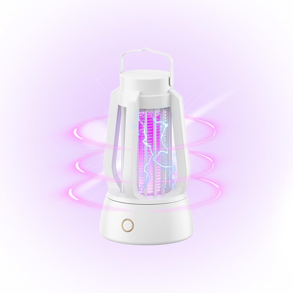 Bug Zapper Outdoor Indoor, Electric Fly Zapper with 4ft Power Cord, Three Modes Mosquito Killer，Waterproof Portable Mosquito Zapper for Home,Patio,Camping