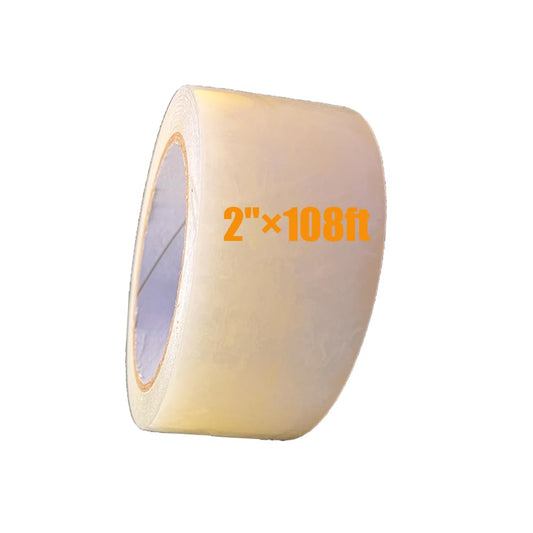 Greenhouse Plastic Sheeting Tape, 2" x108' Greenhouse Clear Plastic Film Repair Tape Tunnel Tape, 6mil Reinforced Polyethylene Tapes for Seaming and Sealing (2" x108')