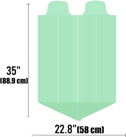 13 Gallon Flap Tie Compostable Trash Bags, 50 Count, Compost Bags Tall Kitchen Trash Bags, Sturdy Biodegradable Garbage Bags Food Scrap Waste Bags, ASTM D6400, US BPI Certified, Green