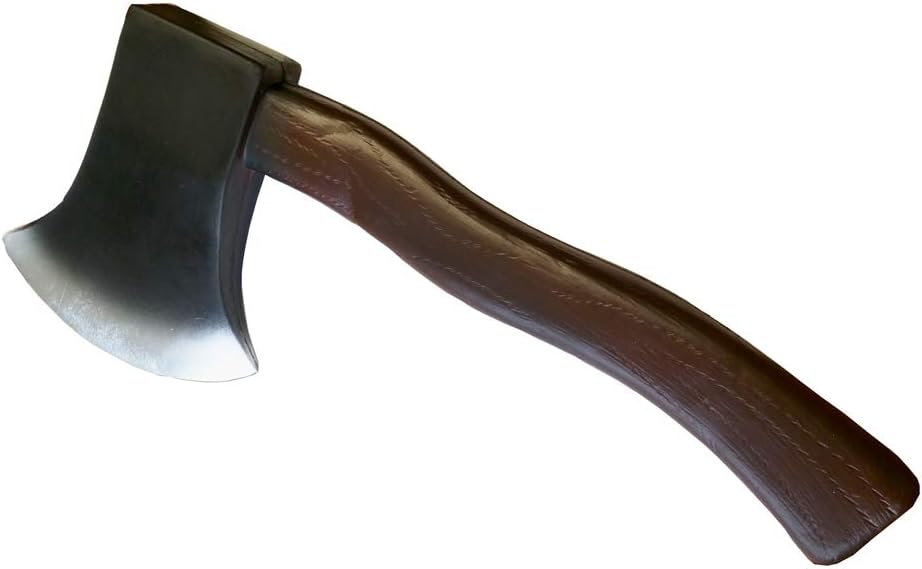 12" High Density Foam Hand Axe Viking Barbarian Theater Prop Brown