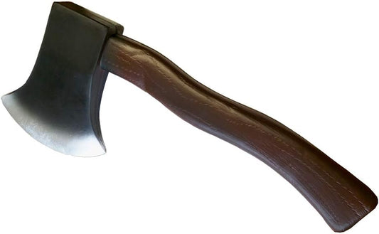12" High Density Foam Hand Axe Viking Barbarian Theater Prop Brown