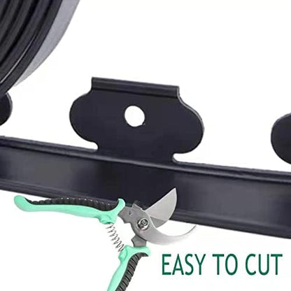 Garden Edging，300FT Landscape Edging with 500 6" Spikes for Lawn 1.5 Inch Tall(Black, 300FT)