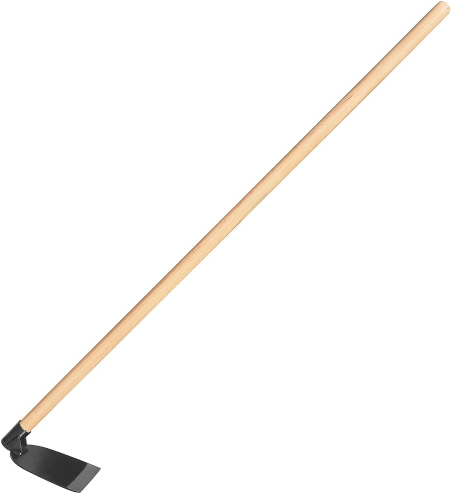 Zenport J6-208 Wood Handled Hoe, 7 Inch Carbon Steel Blades, Beige - 3 Pack
