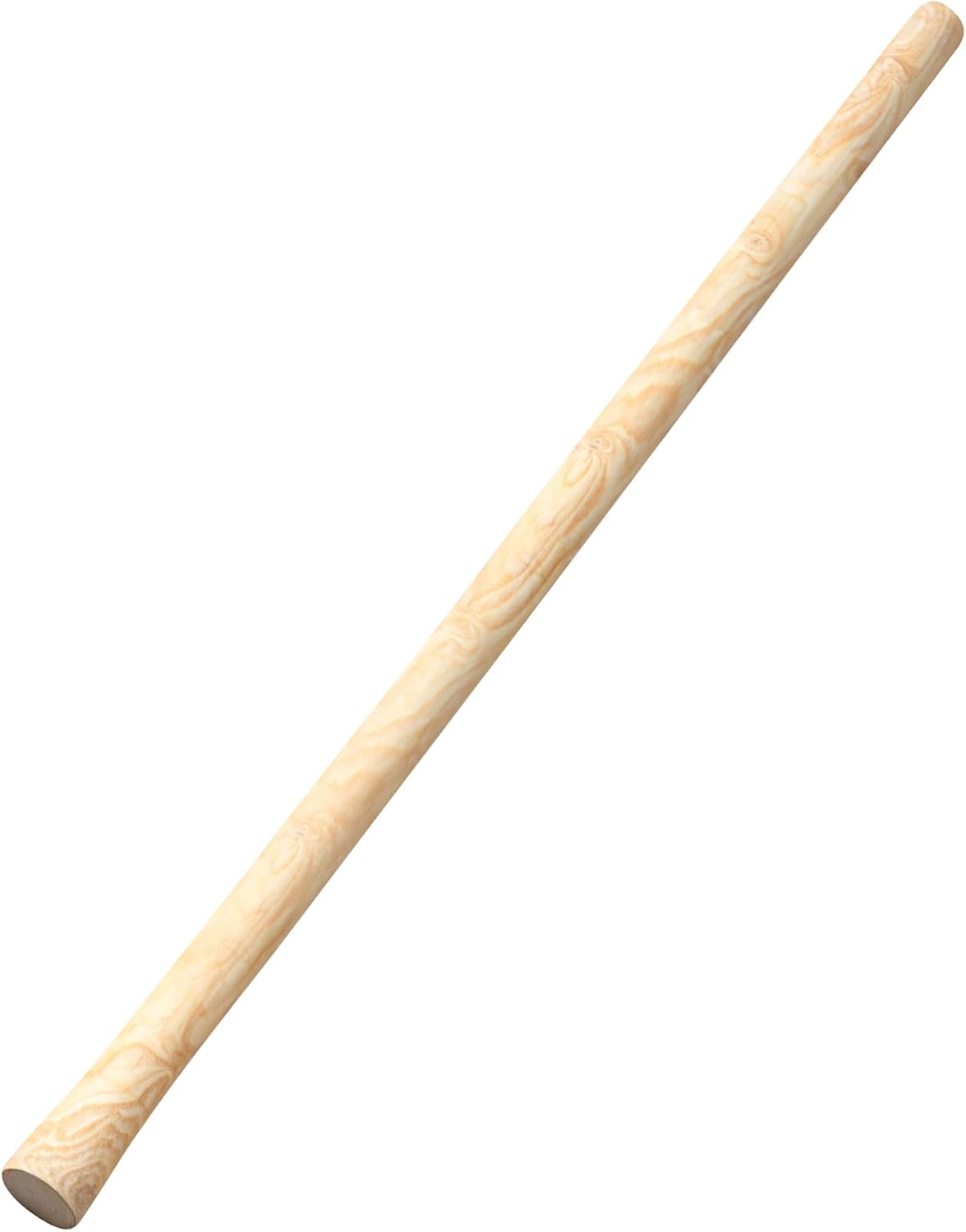 Lasnten 1 Pcs 55 Inch Pure Solid Wood Replacement Hoe Handle for Garden Digging Spading Fork, Shovel Handle Replacement, 1.38-1.77 Inch Diameter