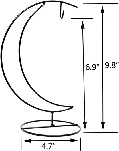 SGrace Ornament Display Stand Holder Home Wedding Decoration Rack for Hanging Glass Globe Pot Stand Iron Pothook Stand Terrarium Witch Ball (1, 9.8"x4.7")