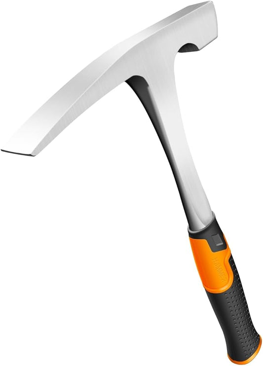 Mason's/Bricklayer'sHammer-32 oz Brick Hammer Masonary Tool- Forged one piece Steel Construction&shock reduction handle（12.7inch）