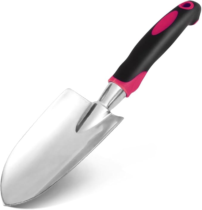 Garden Trowels - NEWGF Heavy-Duty Manganese Steel Super Garden Hand Trowels-Dig, Shovel and Plant -Black/Red