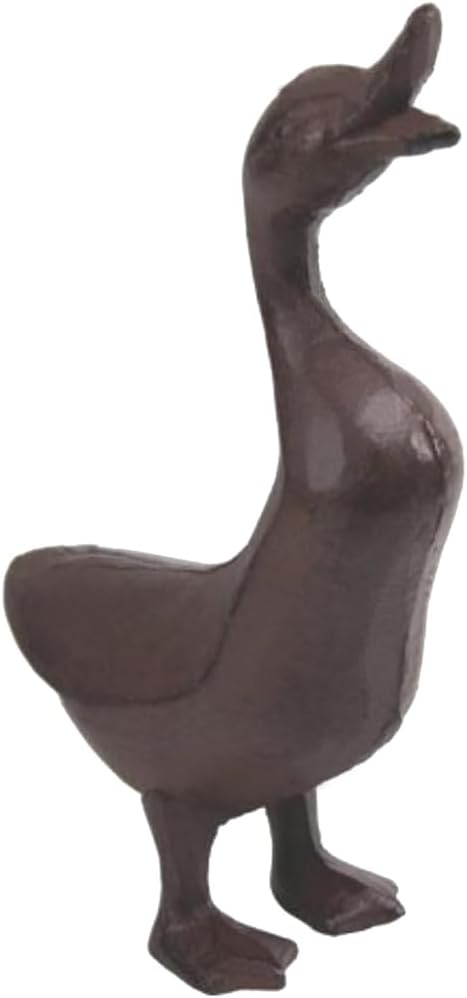 Cast Iron Duck Garden Concrete Garden Statues Duck, Garden Yard Pond Decor Rustic Antique