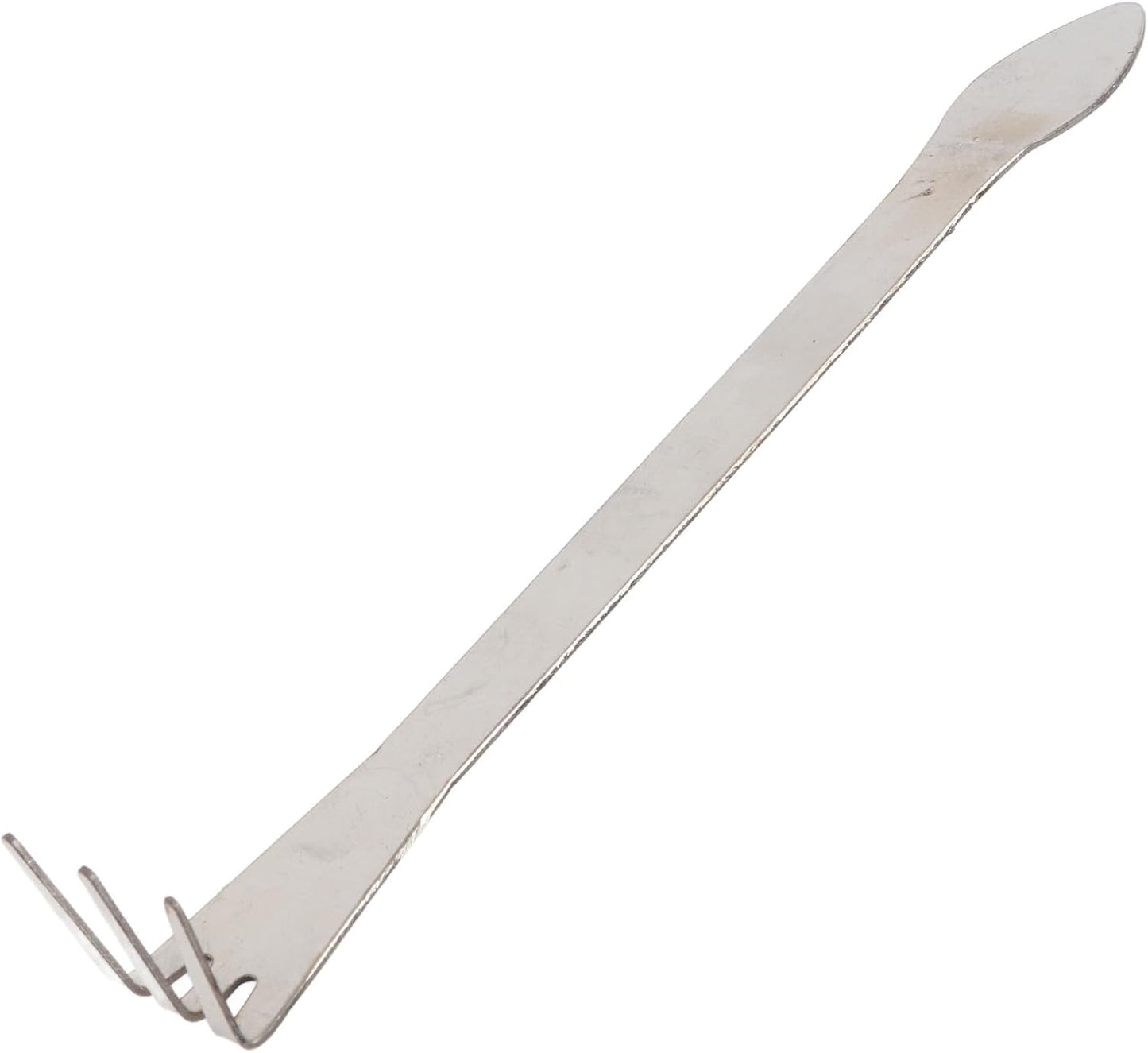 3 Prong Root Rake, Stainless Steel Root Pick Rake, Small Loosen Soil Bonsai Tree Tools with Ergonomic Handle for Gardening Plants Loosen and Aerates Soil, 9.06 x 1.18in