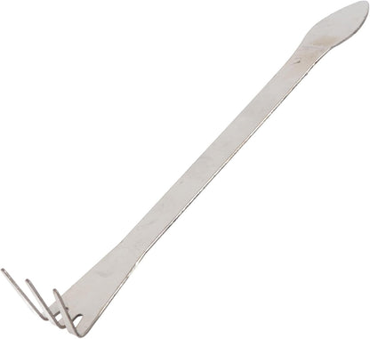 3 Prong Root Rake, Stainless Steel Root Pick Rake, Small Loosen Soil Bonsai Tree Tools with Ergonomic Handle for Gardening Plants Loosen and Aerates Soil, 9.06 x 1.18in