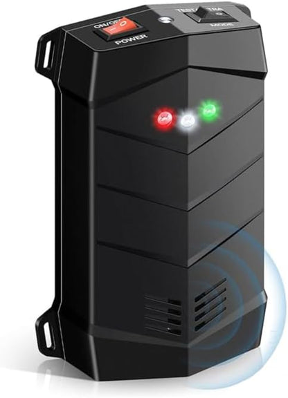 Ultrasonic Rodent Repellent for Car Engine, Mouse Repellent – Battery Powered Under Hood Mouse Repeller with Upgraded Flashing Strobe Light, Keep Mice Out of Car, RV, Garage, Room, Indoor, Outdoor