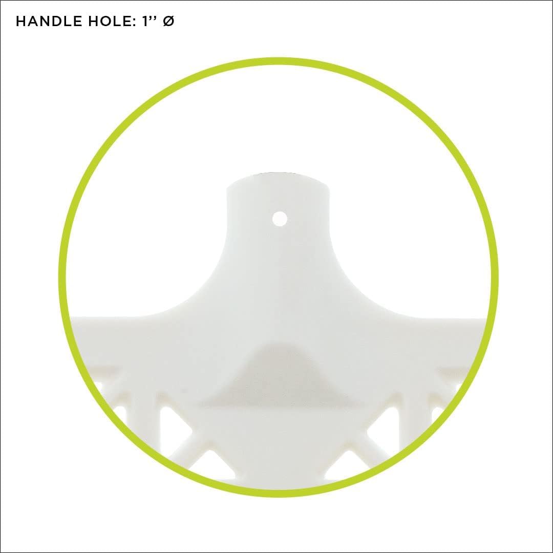 Pro Manure Fork Head Without Handle - Ultra Strong and Stable - Teeth Length: 7 3/4'' - Premium Pitchfork Replacement Head - White (2 Units)