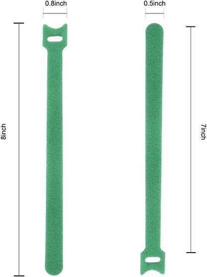 Garden Hook＆Loop Plant Cable Ties, 200 Pcs Adjustable Garden Nylon Ties for Supporting Plant and Vines, Multi-Functional Ties (200 Pcs, 8 Inch, Green)