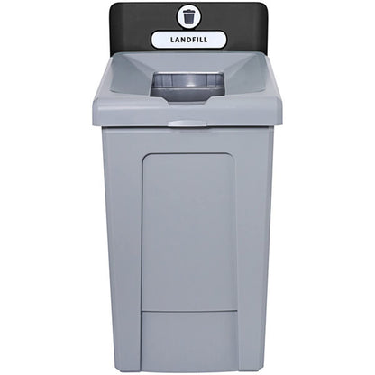 Stager Direct, 33 Gallon Landfill Recycling Station with Lid, Recycle Bin, Exterior Trash Can, Recycling Station Kit, Heavy Duty Premium Plastic, Perfect for Kitchen, Office, Garden, Garage, (N.4)