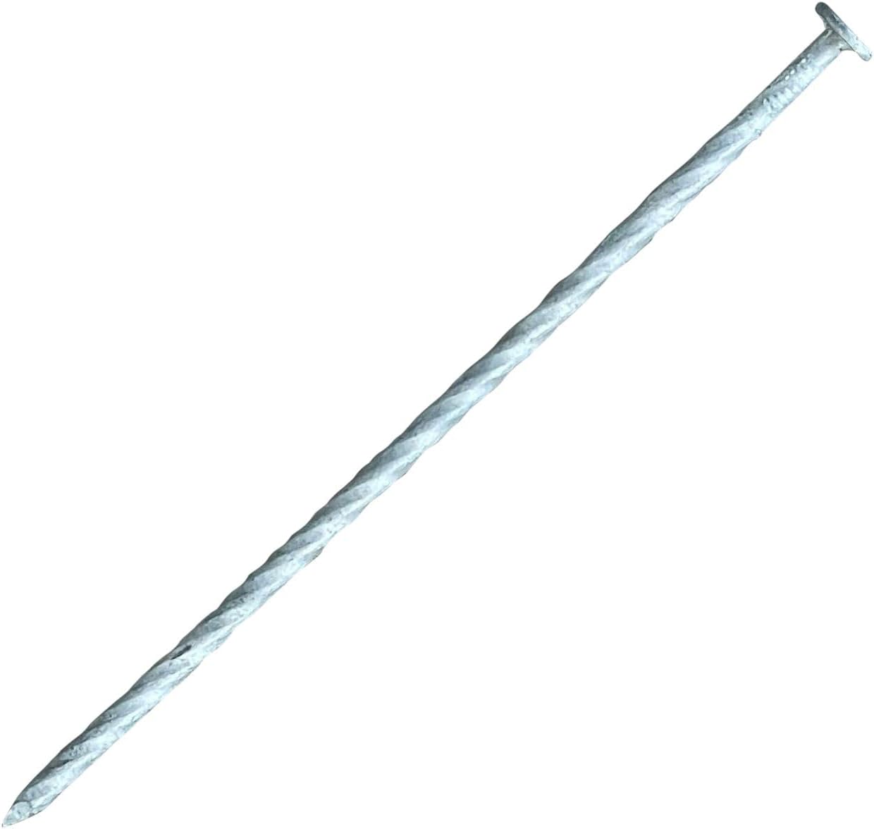 Sandbaggy 8" Heavy Duty Galvanized Artificial Turf Stakes - Spiral Landscape Nails - Ground Spikes/Pins - Synthetic Grass, Lawn, Edging, Weed Barrier Fabric, Garden (8 inch - Heavy Duty, 100, Count)
