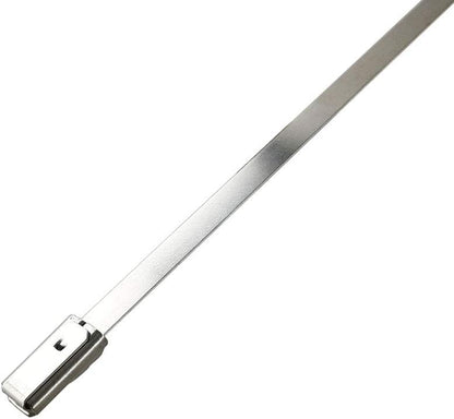 HS Metal Zip Ties Stainless Steel Cable Tie 11.8 Inch (100 Pack) Extra Heavy Duty Self-Locking Strap Ties 225 Lbs Perfect for Exhaust,Fence Outdoor,Automotive