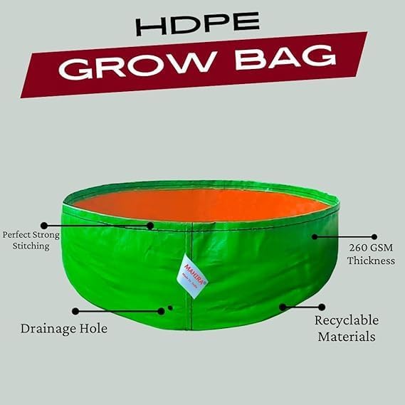 2 Pack 20 Gallon Grow Bags – 24x9 Inch Reusable Fabric Planters for Vegetables, Mushrooms, Potatoes – Durable, Breathable Woven Pots for Gardening