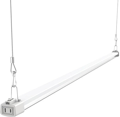 LED Grow Light 4FT Full Spectrum Compact Linkable Lighting Fixture for Indoor Greenhouse Year Round Plant Seedlings, Essential Grow Slim Hanging Suspended Strip