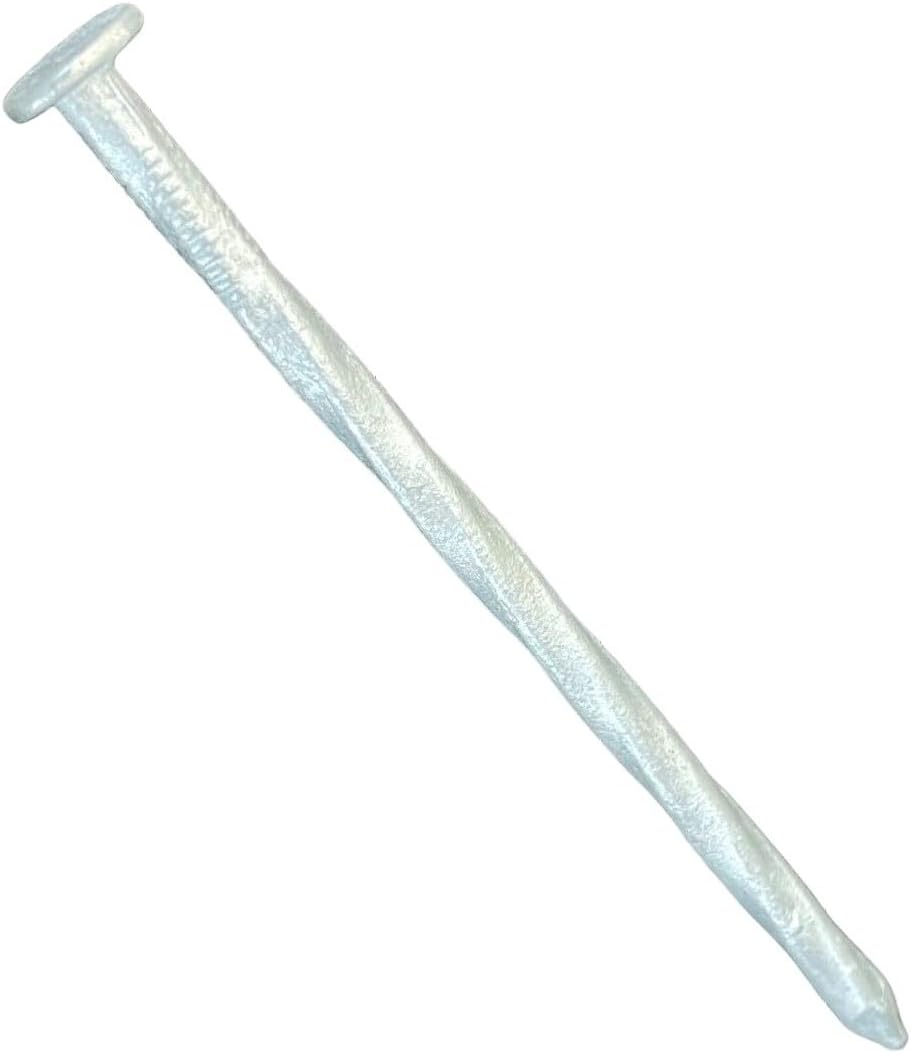 Sandbaggy 4 Inch Galvanized Artificial Turf Stakes - Spiral Landscape Nails - Ground Spikes/Pins for Synthetic Grass, Lawn, Edging, Weed Barrier Fabric, Garden (Steel, 1200)