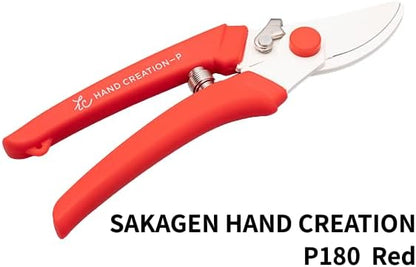 Pruning shears Made in JAPAN Garden Scissors Flower Shears SAKAGEN HAND CREATION P-180 (Moss Green)