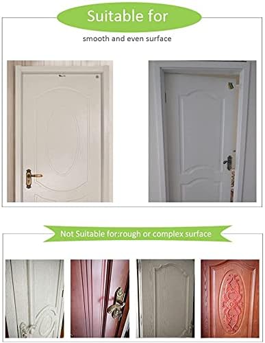 3D Door Stickers Murals - Stairs - Peel and Stick - Waterproof & Washable - Matt Finish - Modern Style - White - 37.4" x 84.6"