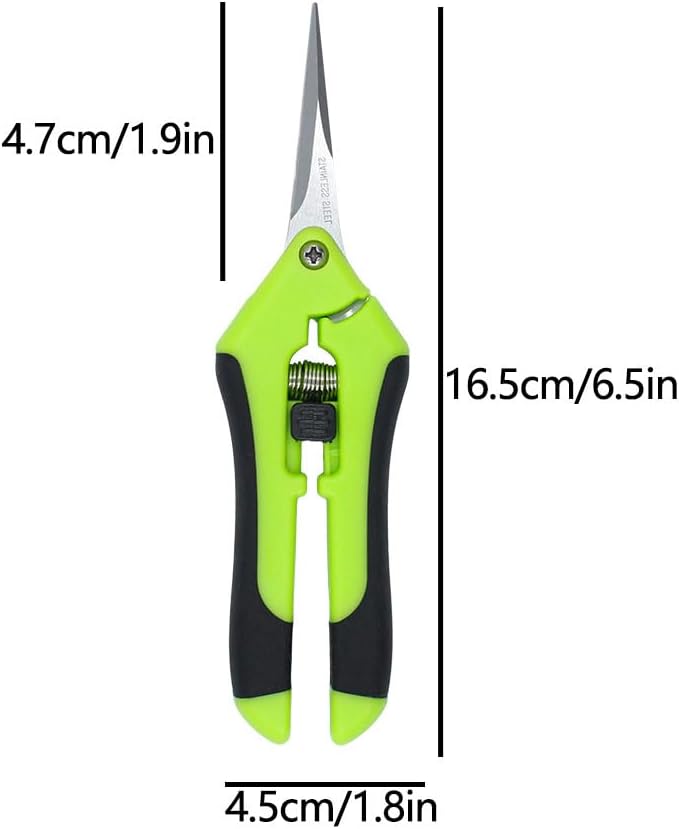 HAISHANG Pruning Shears, 6.5 Inch Garden Shears, Gardening Scissors with Straight Stainless Steel Precision Blades for Trimming Plant, Herb, Flower, Hedge, Rose, Bonsai