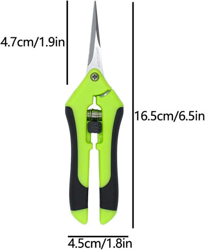 HAISHANG Pruning Shears, 6.5 Inch Garden Shears, Gardening Scissors with Straight Stainless Steel Precision Blades for Trimming Plant, Herb, Flower, Hedge, Rose, Bonsai