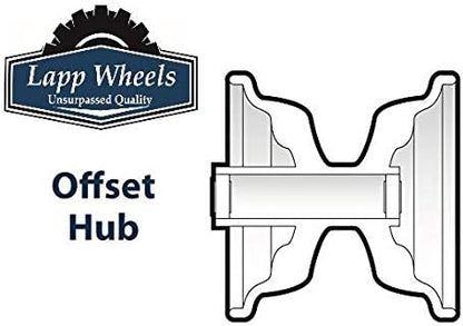 Pneumatic Tires | Replacement Wheel for Wagon, Lawnmower, Utility Cart | Durable Tire with Turf Style Tread | 4" Offset Hub | 14" Diameter