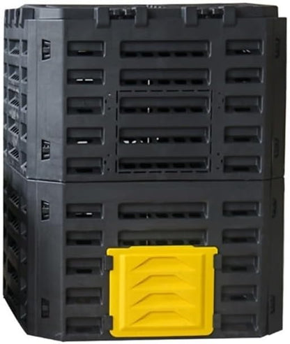 Large Fertilizer Fermentation Box, Plastic Compost Bin, Lightweight Outdoor Composting Box Suitable for Garden, Courtyard and Kitchen(Yellow,Medium)