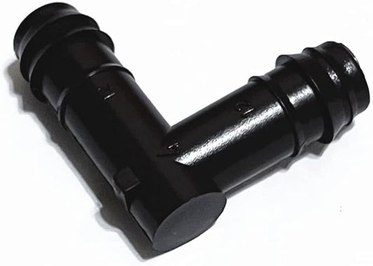 NETAFITM Drip Irrigation Barbed Fittings,3/8" 12MM Drip Tubing Coupler Elbow Tee Reducer (Elbow - 12mm (3/8"), 25 Count)