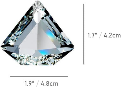 2PCS Clear Diamond Crystal Sun Catcher Prisms, STINO Hanging Suncatchers with Glass Prism, Rainbow Maker for Windows, Balcony, Kitchen, Garden Decoration (1, Diamond Clear 2Pcs)