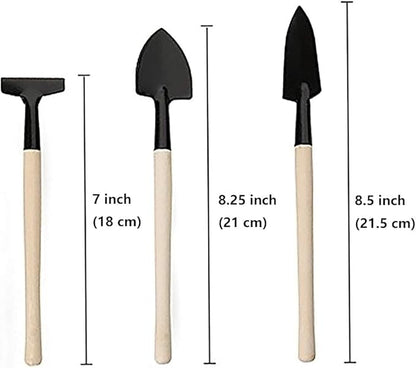 Gardening Tool Set (6 Pcs) Spade Shovel Rake for Garden Plants Care House Plants Flower Pot Cactus Vegetables Kids Indoor Small Plants Mini Medium Plant Tool Succulent Kit