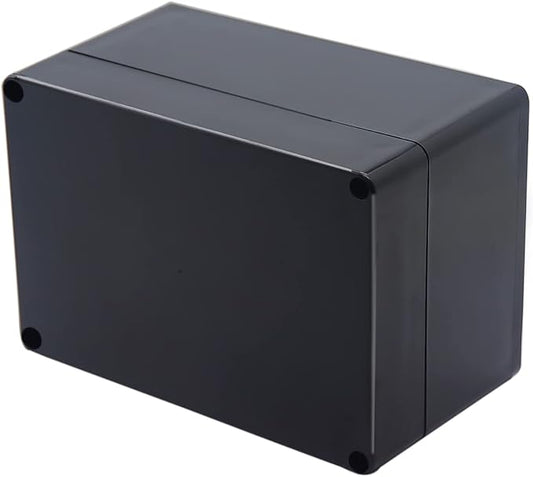 Project Box IP65 Waterproof Junction Box ABS Plastic Black Electrical Boxes DIY Electronic Project Case Power Enclosure 6.3x4.33x3.54 inch (160x110x90 mm)