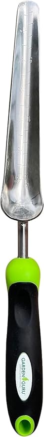 Garden Guru Seed Planting Shovel Trowel Transplanter Widger Stainless Steel Rust Resistant Ergonomic Handle Perfect Hand Dibber Seedling Bulb Planter Tool for Gardening Planting Transplanting (4Pack)