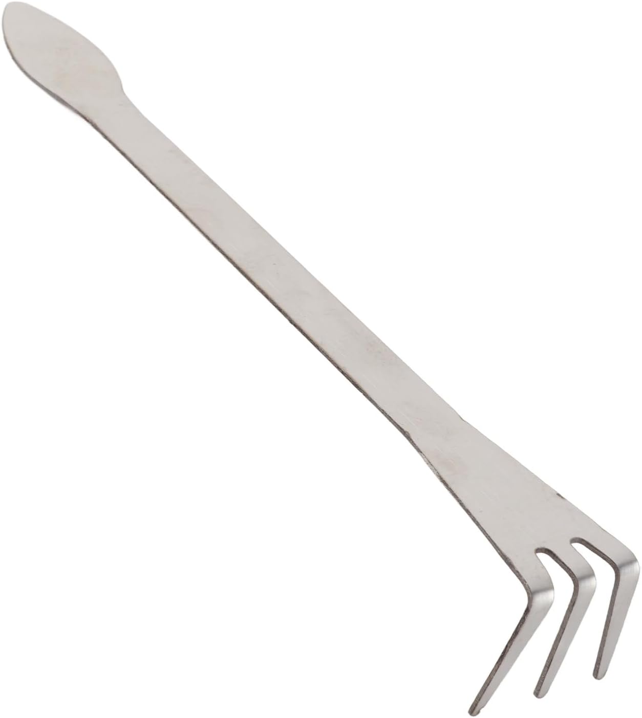 3 Prong Root Rake, Stainless Steel Root Pick Rake, Small Loosen Soil Bonsai Tree Tools with Ergonomic Handle for Gardening Plants Loosen and Aerates Soil, 9.06 x 1.18in