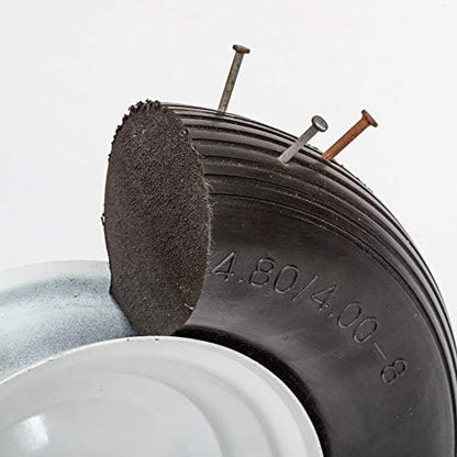 16" Flat Free Wheelbarrow Tire | Replacement Wheel for Wheelbarrow, Trailer, Wagon | Durable Wheel with 4" to 6" Hub | Compatible with 6" Hub with Spacers | 5/8" Bearing | Lapp Wheels