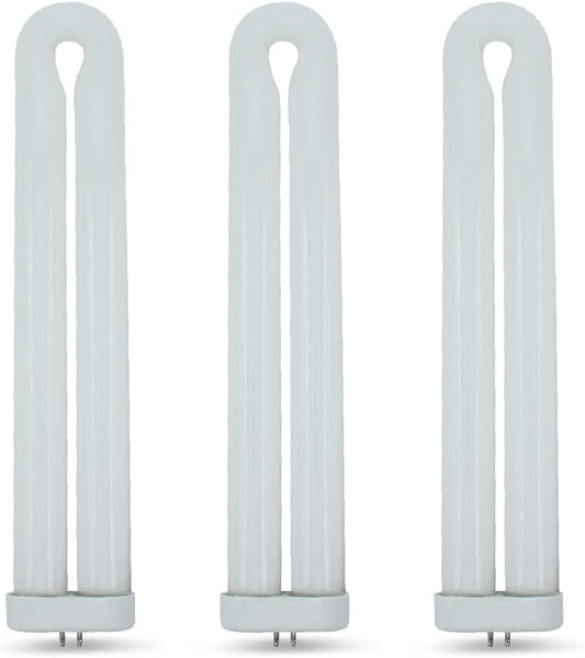 lumenivo FUL40T8 Fluorescent Black Light Bug Zapper Ultraviolet Replacement Bulb 40 Watt, G10Q-4 Square 4 Pin Base, T8 U Shape Bug Zapper Bulb Replacement - 3 Pack